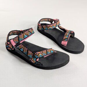 Teva Universal Sandal Aztec Teal Boomerang Pink Lemonade